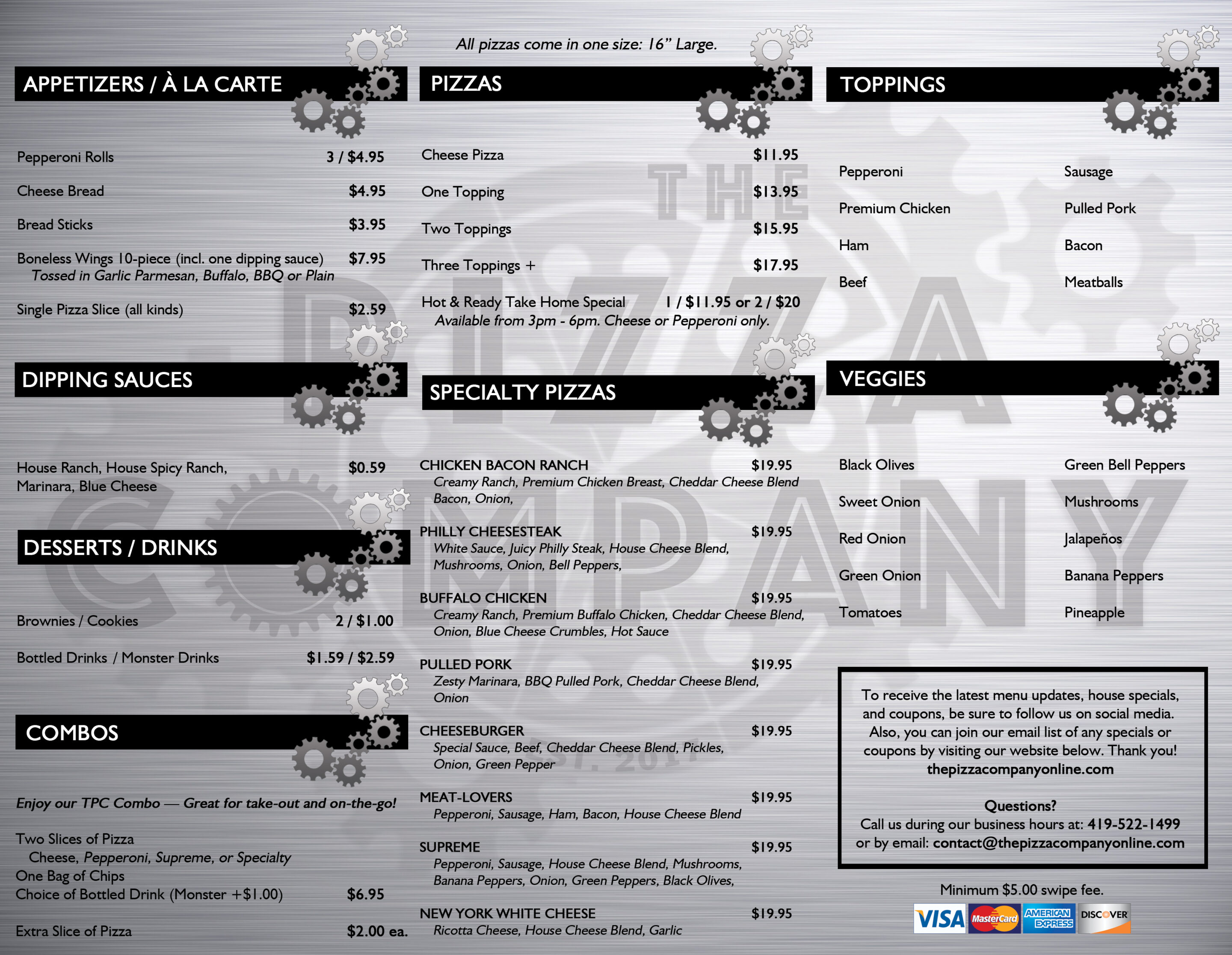 Mansfield Pizza Menu Best Pizza, Subs, & Wings The Pizza Co.